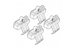 Nordrive Kit Άκρα-Πόδια για Μπάρες Vw Golf 7 5D 2012 4τμχ