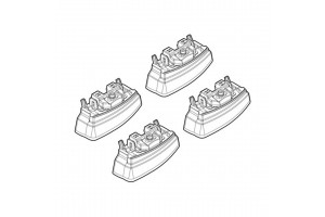 Nordrive Kit Άκρα-Πόδια για Μπάρες Mercedes C-Class 2007 4τμχ