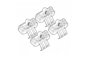 Nordrive Kit Άκρα-Πόδια για Μπάρες Nissan Juke 2010 4τμχ