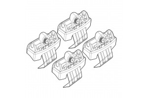 Nordrive Kit Άκρα-Πόδια για Μπάρες Renault Captur 2013 4τμχ