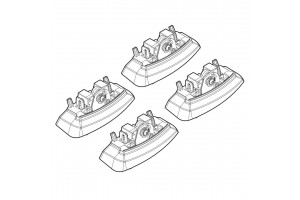 Nordrive Kit Άκρα-Πόδια για Μπάρες Opel Astra J 5D 2010 4τμχ