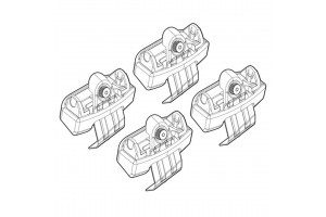 Nordrive Kit Άκρα-Πόδια για Μπάρες Audi A3 3/5D 2012 4τμχ