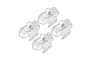 Nordrive Kit Άκρα-Πόδια για Μπάρες Toyota Yaris 5D 2011 4τμχ