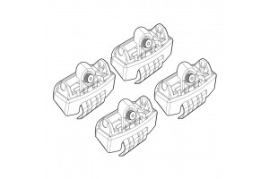 Nordrive Kit Άκρα-Πόδια για Μπάρες Ford Fiesta 3D/5D 2008-2017 4τμχ