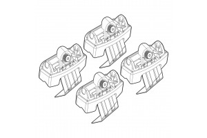 Seat Leon 5D 01/13> Kit Ακρα (ΠΟΔΙΑ) Για Μπαρες Nordrive