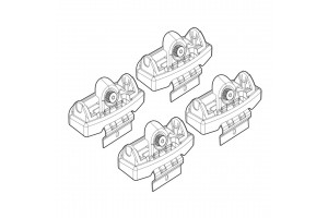 Nordrive Kit Άκρα-Πόδια για Μπάρες Nissan Qashqai 2007 4τμχ