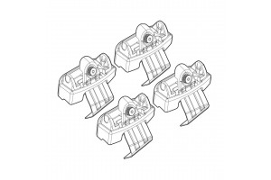 Nordrive Kit Άκρα-Πόδια για Μπάρες Volvo V50 2004