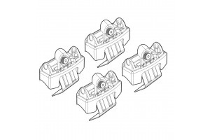 Nordrive Kit Άκρα-Πόδια για Μπάρες Peugeot 308 5D/SW 2013 4τμχ