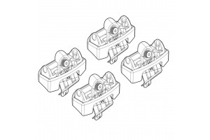 Nordrive Kit Άκρα-Πόδια για Μπάρες Peugeot 206 3D Plus 1998 4τμχ