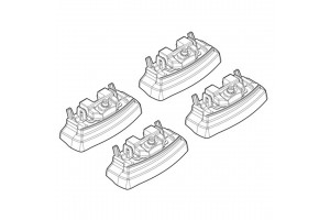 Citroen C4 Aircross 04/12>MITSUBISHI Asx 07/10> Kit Ακρα (ΠΟΔΙΑ) Για Μπαρες Nordrive