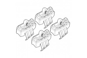 Nordrive Kit Άκρα-Πόδια για Μπάρες Nissan Qashqai 2014 4τμχ