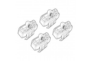 Nordrive Kit Άκρα-Πόδια για Μπάρες Kia Picanto 5d 2011