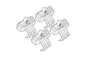 Nordrive Kit Άκρα-Πόδια για Μπάρες Renault Twingo / Twigo Openair 2014