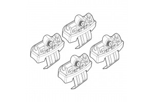 Nordrive Kit Άκρα-Πόδια για Μπάρες Skoda Fabia 5d 2015