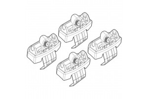 Nordrive Kit Άκρα-Πόδια για Μπάρες Audi A4 4D 2011-2015 4τμχ