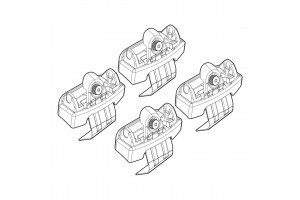 Nordrive Kit Άκρα-Πόδια για Μπάρες Fiat tipo 4/5D 2015 4τμχ