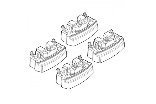 Nordrive Kit Άκρα-Πόδια για Μπάρες Mercedes CLA C117 2015 4τμχ