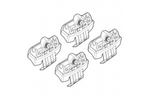 Nordrive Kit Άκρα-Πόδια για Μπάρες Ford Edge 2016 4τμχ