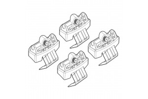 Nordrive Kit Άκρα-Πόδια για Μπάρες Peugeot 3008 2016 4τμχ