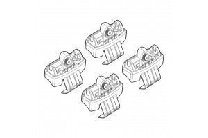 Nordrive Kit Άκρα-Πόδια για Μπάρες Toyota C-HR 2016 4τμχ