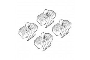 Nordrive Kit Άκρα-Πόδια για Μπάρες Nissan Micra K14 2017 4τμχ