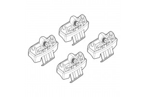 Nordrive Kit Άκρα-Πόδια για Μπάρες Honda Civic 4/5D 2017 4τμχ