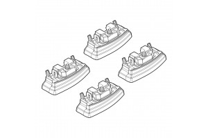 Nordrive Kit Άκρα-Πόδια για Μπάρες Mercedes A-Class W177 2018 4τμχ