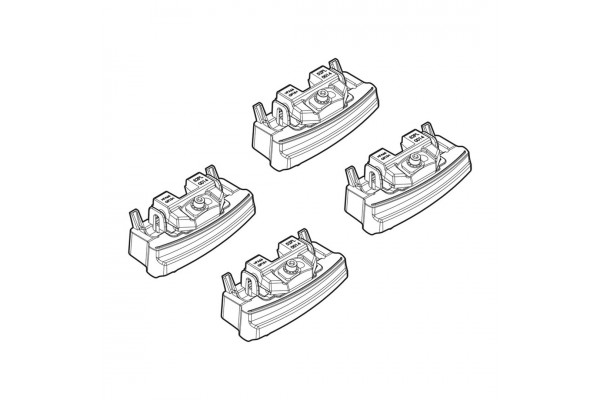 Nordrive Kit Άκρα-Πόδια για Μπάρες Bmw Σειρά 3 G20 4D 2018 4τμχ