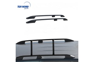 Omtec Μπάρες Οροφής Fiat Doblo 00-10 Αλουμινίου Μαύρες (Σετ χωρίς πόδια)