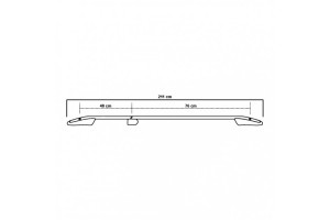 Omtec Μπάρες Οροφής 163εκ. Αλουμινίου L2 Ασημί VW Caddy 2004+ (Σετ χωρίς πόδια)