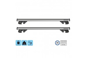 Μπαρες Οροφης Αλουμινιου Με Κλειδαρια Jackson 120 cm Menabo (STANDARD RAILING) - 2 ΤΕΜ.