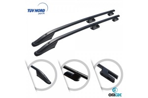 Fiat Fullback 2016+ /MITSUBISHI L200 2015+ Παραλληλες Μπαρες Οροφης Αλουμινιου Μαυρες