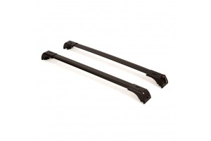 BMW X5 04-07 Μπαρες Οροφης Χαμηλες Αλουμινιου Μαυρες Με Κλειδι 2ΤΕΜ