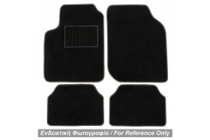 TYPE-B Universal Πατακια Μοκετα (ΜΑΥΡΟ Με Γκρι ΡΕΛΙ) - 4 ΤΕΜ.