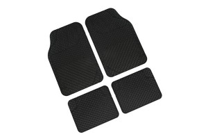 Lampa Σετ Πατάκια 4τμχ Λάστιχο Drena Μαύρο