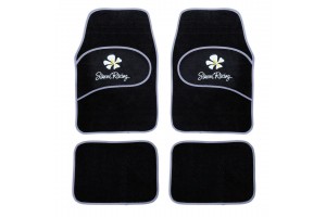 Simoni Racing Πατακια Μοκετα Daisy Μαυρα Με Γκρι Ρελι TSRD/UN