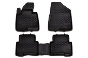 Novline Hyundai Santa FE 5D 2012> Πατακια Μαρκε Λαστιχο Σκαφακια (ΜΑΥΡΟ) - 4ΤΕΜ.