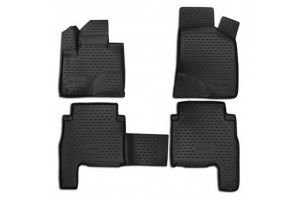 Novline Σετ Πατάκια Σκαφάκι 4τμχ από Λάστιχο για Hyundai Santa Fe 5D