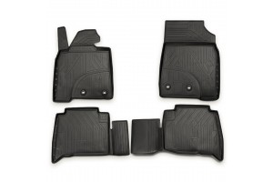 Novline Πατάκια Λάστιχο {Καουτσούκ} Μαρκέ Για Toyota LC200 2015+ 4ΤΕΜ. CARTYT00011G/NV