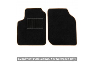 Mercedes Smart 450 1998>2006 Πατακια Μαρκε Μοκετα Μαυρο Με Μπεζ Ρελι Race Axion - 2 ΤΕΜ.