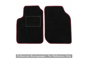 Mercedes Smart 450 1998>2006 Πατακια Μαρκε Μοκετα Μαυρο Με Κοκκινο Ρελι Race Axion - 2 ΤΕΜ.