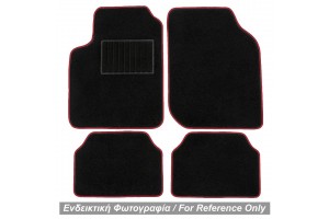 VW Golf 5 / Golf 6 2004>2012 Πατακια Μαρκε Μοκετα (ΜΑΥΡΟ Premium Με Κοκκινο Ρελι Και ΣΗΜΑ) - 4 ΤΕΜ.