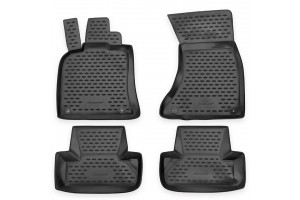 Novline Σετ Πατάκια 4τμχ από Λάστιχο για Audi Q5 Σκούρο Γκρι