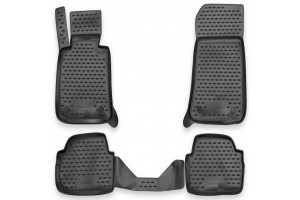 Novline Σετ Πατάκια 4τμχ από Λάστιχο για Bmw Σειρά 1 2004-2011