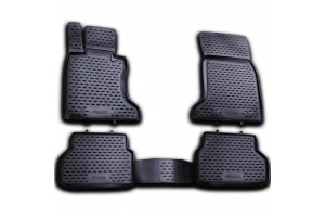 Novline Σετ Πατάκια Σκαφάκια 4τμχ από Λάστιχο για BMW Σειρά 5 Sedan 2002-2009