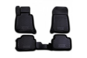 Novline Σετ Πατάκια Σκαφάκια 4τμχ από Λάστιχο για BMW Σειρά 3 2007-2012