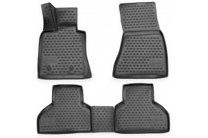 Novline Σετ Πατάκια Σκαφάκι 4τμχ από Λάστιχο για BMW X5 +