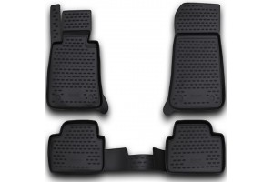 Novline Σετ Πατάκια Σκαφάκια 4τμχ από Λάστιχο για BMW Σειρά 1 5D 2004-2011