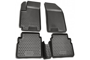 Novline Σετ Πατάκια 4τμχ από Λάστιχο για Chevrolet Aveo 2003-2011