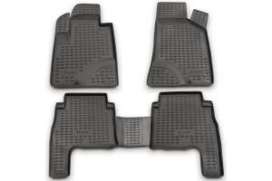 Novline Σετ Πατάκια Σκαφάκι 4τμχ από Λάστιχο για Hyundai Santa Fe